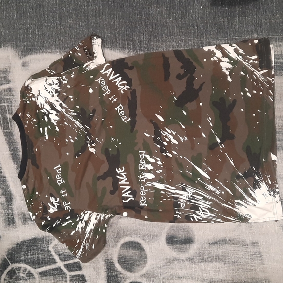 Studio 23 Concept Men's shirt medium, camouflage camo, savage, keep it real - Picture 3 of 3